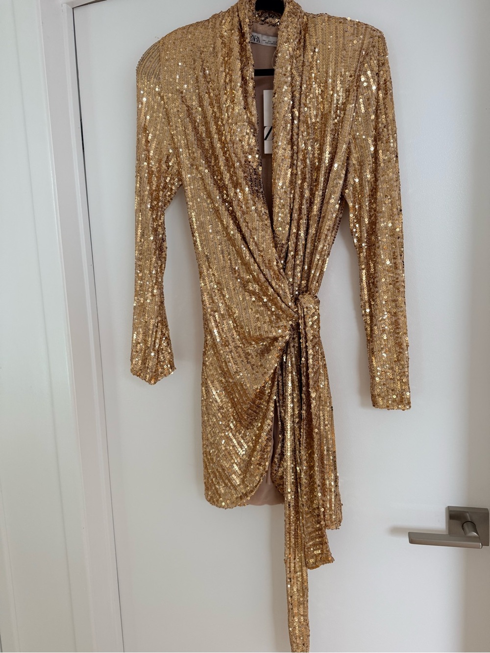Zara Gold Sequin Mini Dress